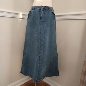 Vintage Lee denim maxi skirt